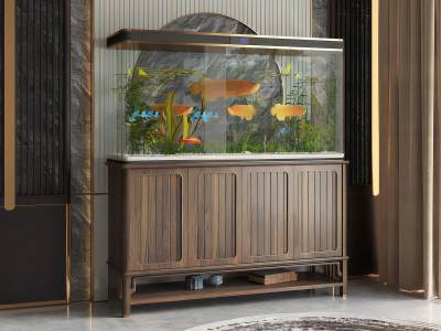 新中式鱼缸水族箱